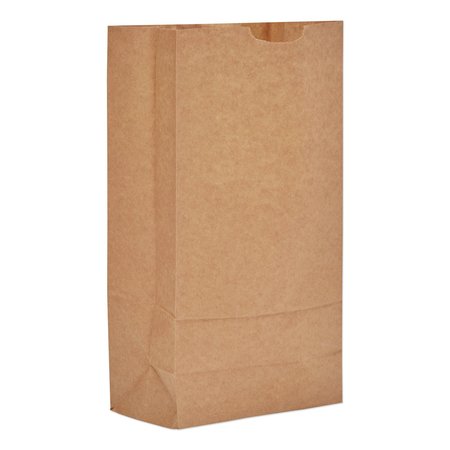 GENERAL Paper Bags, 57 lbs Cap., #10, 6.31"w x 4.19"d x 13.38"h, Kraft, PK500 30910